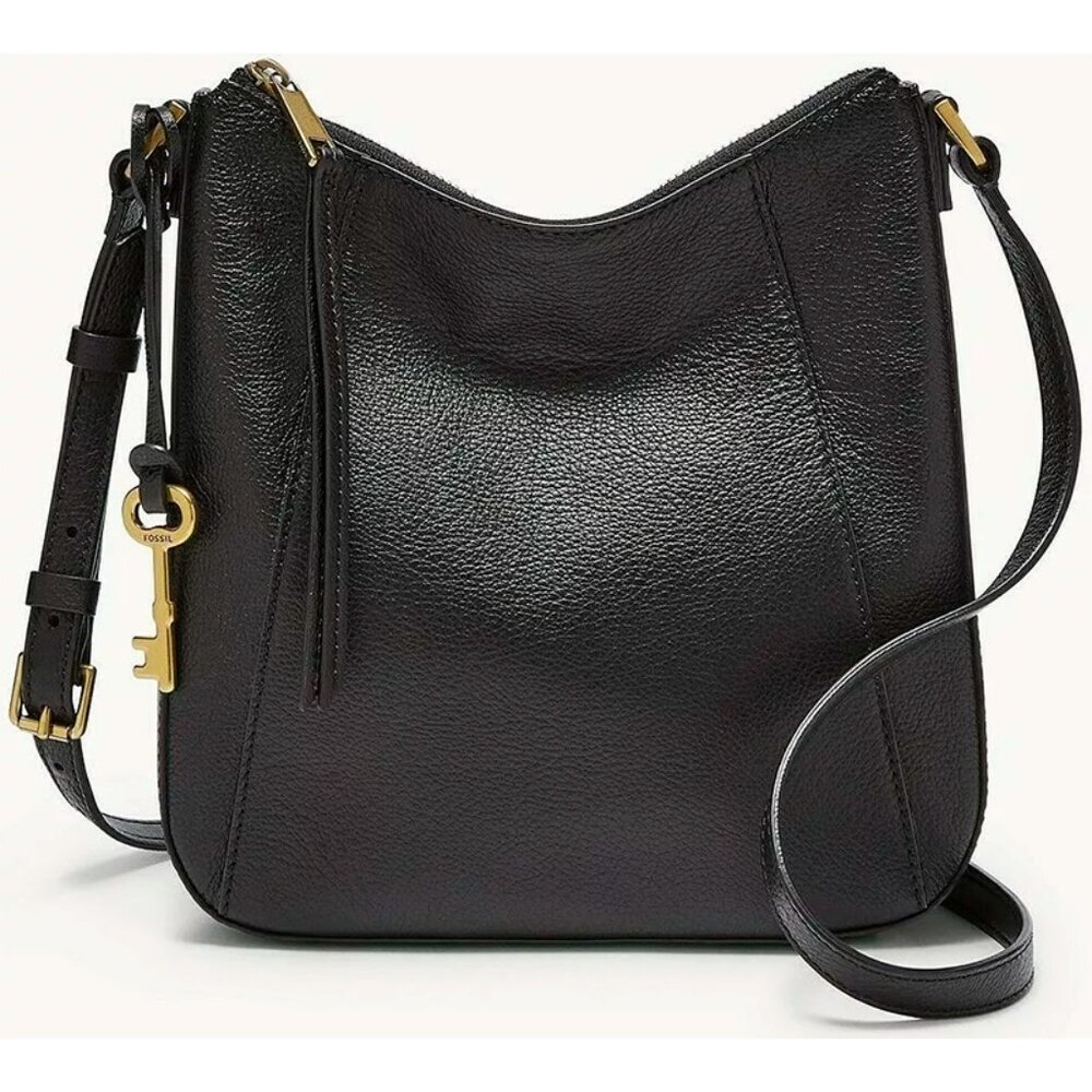 S Fossil Talia Crossbody Shoulder Bag Black Leather SHB2793001 NWT $180 Retail